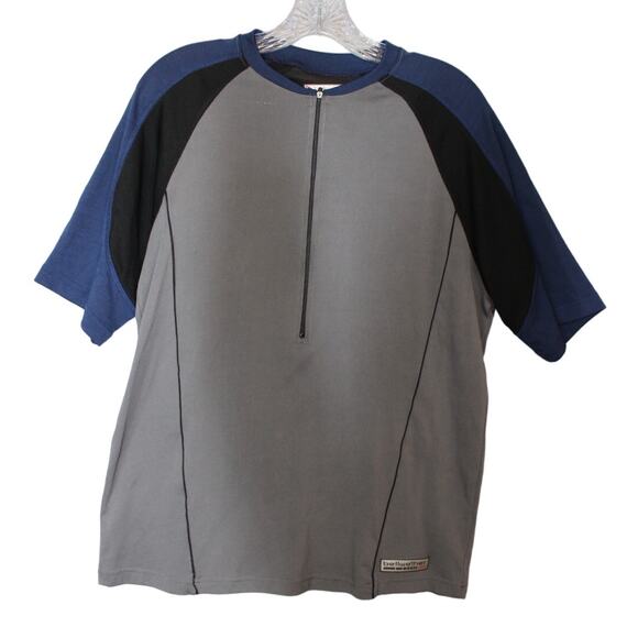 Vintage Bellwether Cyclewear‎ Shirt Mens Large 1/2 Zip Moisture Wick Made USA - Picture 1 of 8